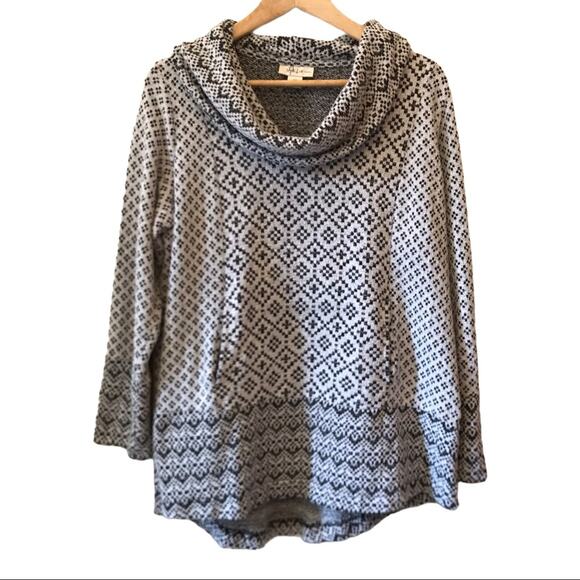 Style & Co Textured Cowl Neck Pullover 1X XL Womens Sweatshirt - Picture 2 of 6